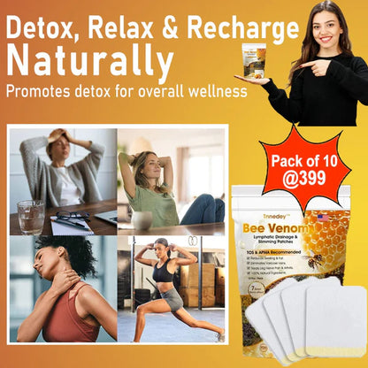 MD Bee Venom Lymphatic Drainage & Slimming Detox Foot Patches 🌿👣
